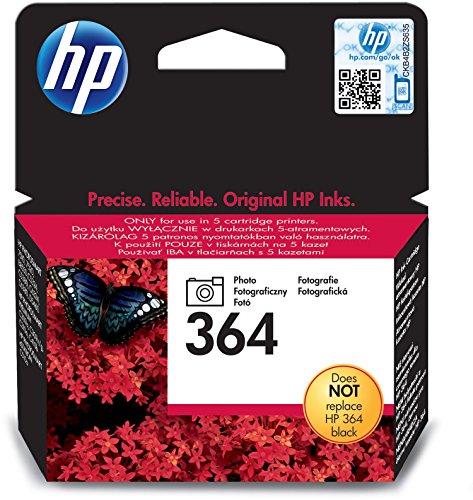 HP 364 Foto-schwarz Original Druckerpatrone für HP Deskjet, HP Officejet, HP Photosmart