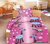 2 Teilige Kinderbettwäsche Baumwolle / Renforcé 100 x 135 cm + 40 x 60 cm