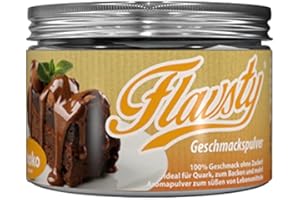 ‎FLAVSTY Flavsty® Geschmackspulver Schokolade - Veganes Geschmackspulver ohne Zucker - Aromapulver - Flavorpowder