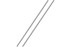 OFFCUP Rostfria stänger, 2 stycken runda rostfria stänger, 5 x 250 mm, rund stång i 304 rostfritt stål, metallstång, massiv r