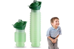 Voarge Przenośny nocnik dla dzieci, przenośny kreskówka dzieci unisex nocnik podróż pisuar Auto toaleta Pee, zielony-600ML