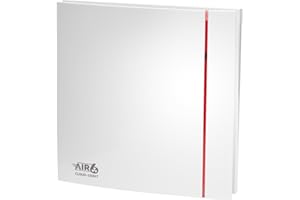 AIR 6 Cloud-150HT Silent Yet Powerful Bathroom Extractor Fan with Adjustable Humidity Sensor & Timer | Delivering 63.9l/s (230m3/hour) | Wall or Ceiling Mounted | White, IP45, for 6"/150 mm ducting