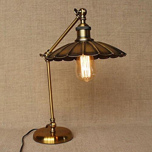 Hines Creative Bedside Mechanical Arm Iron Table Lamp Double Section Extension Telescopic Rocker Arm Desk Lamp Creative Rural Long Arm Fold Desk Light Bedside Living Room Simple Retro Iron Table Light