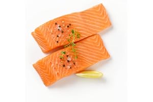 LONDON GROCERY Salmon Fillet Boneless & Skinless 500g x 2 Pack | Fresh or Frozen Salmon Portions | Ready for Cooking, Grilling, Baking & Pan-Frying