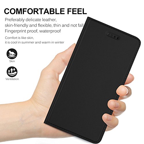 Cubot R9 HÃ¼lle, KuGi Cubot R9 Flip Bookstyle Kompletter Schutz Mit Magnetverschluss und Standfunktion Tasche Etui Cover Case SchutzhÃ¼lle fÃ¼r Cubot R9 Smartphone (Schwarz)