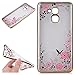 Produktbild Huawei Honor 5C Case Cover,Uposao für Huawei Honor 7 Lite / Huawei GT3 Hülle Bling Diamond Tyrant Gold Geheimer Garten Rosa Schmetterling Blumen Muster Soft TPU Case Silikon Bumper Backcover Schutz Etui Schale Tasche Schutzhülle Handyhülle