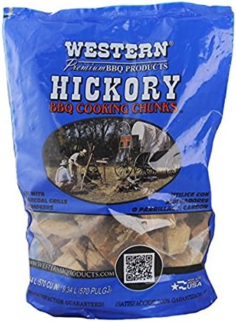Western BBQ Wood Chunks - American Hardwoods - Hickory, Mesquite and Pecan Chunks (Hickory)