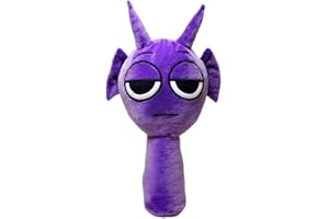 Kouipoie Sprunki Peluche 9.8" Divertente Peluche Sprunki Per Fan Di Giochi,Super Morbido Giocattolo Da Collezione,Regali Di Natale E Compleanno Per Bambini E Ragazzi Di 6+Anni. (Viola)
