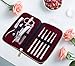 10-Pieces Nail care Personal Manicure & Pedicure Set, Nail Clippers set,Travel & Grooming Kit Tools (Brown)