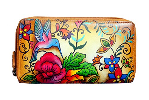 Preisvergleich Produktbild Niarvi Swedish Splendor Handgemalte Leder Wallet