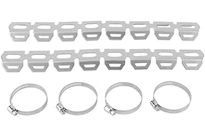 UXSIYA Universal Heat Shield Beautiful Anti‑corrsion Exhaust Heel Guard Muffler Pipe for EXC XC SX KX KLX KFX KDX F650 R1200GS XR CR YZ XT RT DR RMX (Silver)