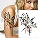 Price comparison product image Handaxian 3pcs Hummingbird Tattoo Waterproof Girl Tattoo Bird Sleeve Peacock 3pcs-6