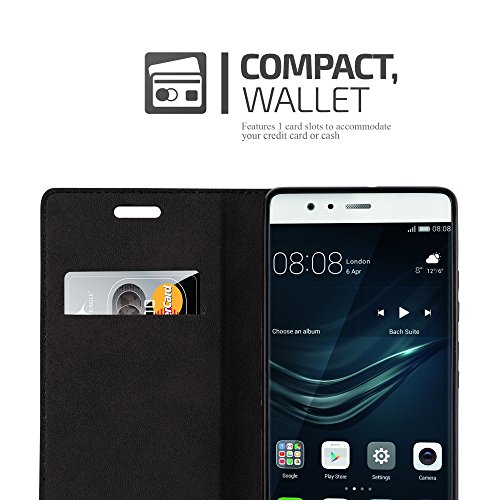 Huawei P9 Funda Estilo Libro de Cuero Sint  tico en MARR  N CAPUCHINO de Cadorabo  Dise  o IM  N INVISIBLE      Cubierta Protectora con Cierre Magn  tico  Tarjetero y Funci  n de Suporte     Protecci  n Carcasa Caja Etui Case Cover