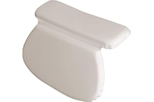 Vivezen - Coussin, Oreiller de Bain avec ventouses pour Baignoire, Spa - Blanc