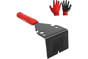 Trim Puller Pry Bar, Tile Skirting Board Removal Tool for Wood Floor Baseboard Door Casings Nail Pulling with Working Gloves Gekufa,Red