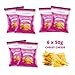 Produktbild Fettarme Protein Chips als leckerer Fitnesssnack | Gesunde Alternative zu herkömmlichen Kartoffelchips | Knusprige Gym Queen Eiweiß Chips (6 x 50g Tüte) - Cheese