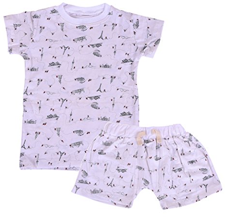 MOMS HOME Soft Organic Cotton Baby Tshirt Set with Shorts - Wonders of World - 6-12 Months RS.299 (63.00% Off) - Amazon