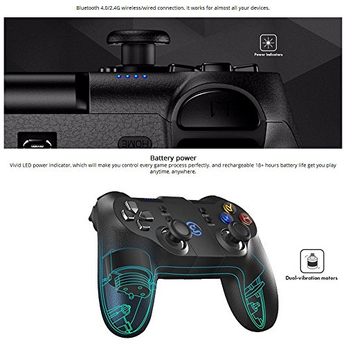 GameSir T1s Gamepad Wireless Bluetooth Controller Android Gamepad 2.4 GHz Bluetooth 4.0 per Android Smartphone / Windows PC / PS3