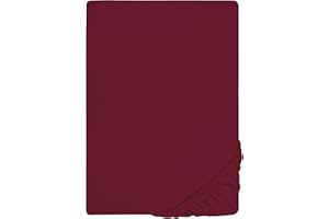 biberna Feinjersey-Spannbetttuch 0077144 Burgund 1x 90x190 cm - 100x200 cm