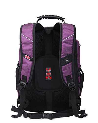 FreeBiz 18,4 Zoll Laptop Rucksack Notebooktasche Laptop-Tasche Rücksack Backpack Passend für bis zu 18-Zoll-Gaming Laptops für Dell, Asus, MSI, Alienware 18 Alienware 17 (Lila) Authentisch - 5
