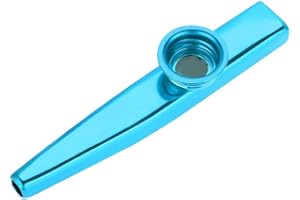 DILWE Kazoo for Children, Durable Metal Kazoo Flute Mouth Music Instrument Accessory(Blue)