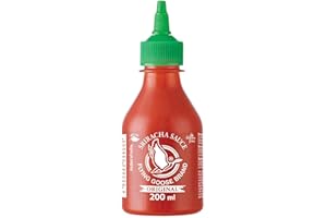 ‎FLYING GOOSE FLYING GOOSE Sriracha Chilisauce, das Original, scharf, grüne Kappe, scharfe Würzsauce aus Thailand, 1 x 200 ml