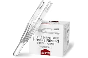 Pinze sterili monouso per piercing pinza plastica 50 pz Warrior single-use pliers Open Triangular Triangolare Aperto