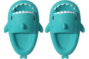Shujin Zapatillas de tiburón para niños, lindas zapatillas de tiburón para niños y niñas, cómodas, súper suaves en la nube, antideslizantes, sandalias de playa, sandalias de verano
