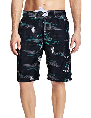 APTRO® Herren Slim Fit Freizeit Shorts Casual Mode Urlaub Strand-Shorts Sommer Kokosnuss Palmen - 2