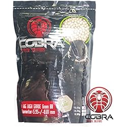Cobra Tactical Solutions Billes BB Airsoft de Haute qualité Bio Marron 0,20g Sac de 1 kg - 6mm 5000BBs