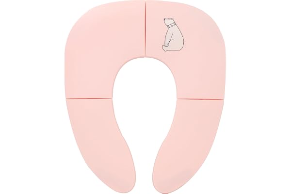 Pejoye Pot de voyage pliable pour garçons et filles, sièges de toilette pour enfants, ventouses antidérapantes, sac de voyage gratuit (Rose)