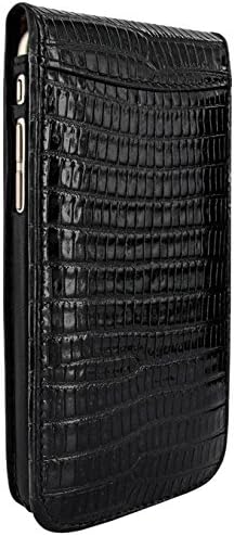 Piel Frama - Handmade Leather Classic Case for iPhone 6 , 4.7" with belt clip and magnetic closure - Lizard Black