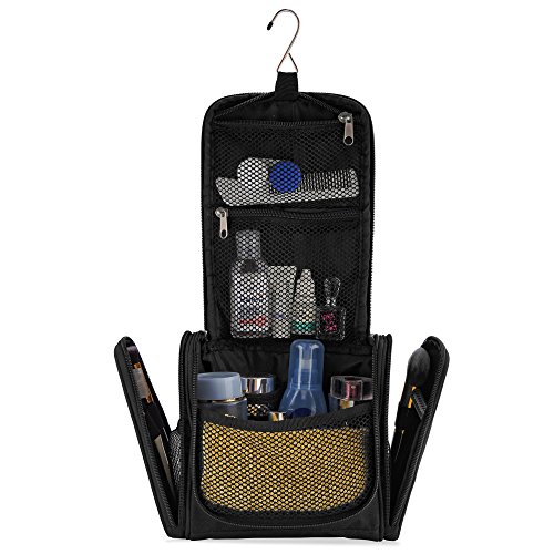 Kleiner Premium Kulturbeutel zum Aufhängen | Kompakte Reise-Kulturtasche für Frauen & Männer | Wasserresistente Waschtasche mit vielen Fächern | Handliche Kosmetiktasche mit Henkel