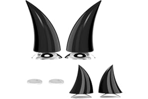 WBZOWRB 4 Pezzi Corna Casco Moto Con Ventose, Corno Per Casco Da Moto, Corno Da Diavolo Per Casco, Decorazione Per Casco Da Moto, Orecchie Casco Moto, Casco Moto Accessori(2Misurare)