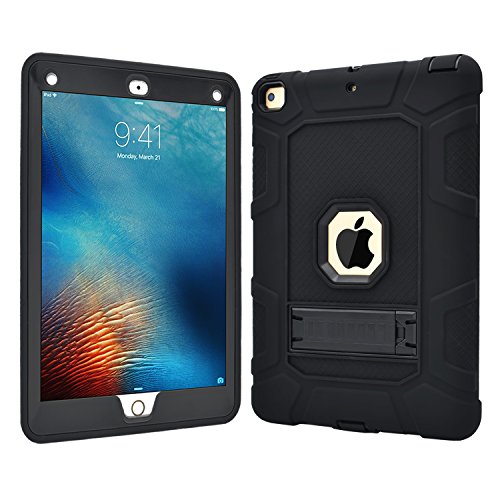 Dailylux Funda para Nuevo iPad 9 7 ulgada 2017 2018 Esquina Parachoques Amplificaci  n de Sonido Protecci  n de Alta Resistencia y Protector Incorporado de Pantalla para Apple iPad 9 7 pulgada 2017 2018-negro