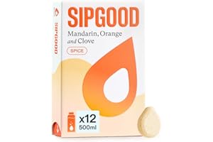SIPGOOD Mandarin, Orange & Clove Water Flavouring Drops, Natural Infusion Drops, Sugar Free with Electrolytes & Vitamins, Zero Calorie Waterdrops (12 drops in 1 pack)