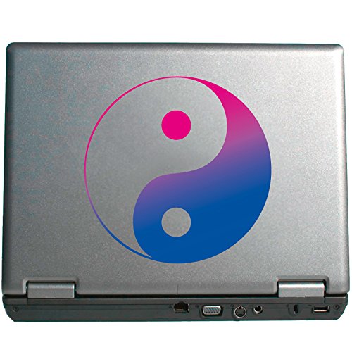 pinkelephant Aufkleber – Rainbow Collection 22 – yin yang – jing jang -jin – 19 cm x 19 cm – Laptop Sticker Regenbogen - 2