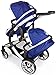 iSafe Tandem Pram me&you - 2 Tone Navy (Navy) + All Raincovers