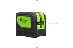 Huepar 9300G Livella Laser a 3 Punti Verde per Saldatura e Posizionamento dei punto di riferimento, Laser Level con Funzione Autolivellante e Inclinabile, Supporto da pavimento, 360° Base magnetica