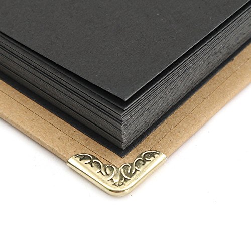 Mohoo Fotoalbum DIY Retro Fotoalben Lederprägung handgemacht Mit 30 Karten 12 Zoll Geschenk für Muttertag - 6