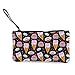 Produktbild dewdferf Coin Pouch Sweets Macaroons Ice Cream Donuts Canvas Coin Purse Cellphone Card Bag With Handle And Zipper