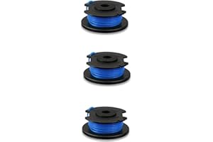 Gekufa Strimmer Spool Compatible with Ryobi One+ AC14RL3A 18v, 24v, 40v Cordless Trimmers,3 Pack 1.65mm Replacement Strimmer Spools Replacement part Compatible with Ryobi Cordless Trimmers