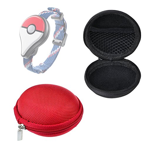 Preisvergleich Produktbild Bestdeal® Tragbare Mini Zipper Schutztasche Hülle Tasche für Pokémon GO Plus (Rot)