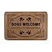 Produktbild Entrance Doormat Dogs Welcome People Tolerated Floor Mat Non-Slip Doormat 23.6x15.7 inch Machine Washable Polyester Fabric