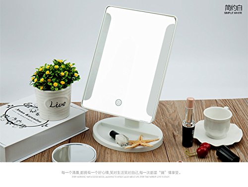 Beleuchteter LED Kosmetikspiegel Make Up Spiegel Kosmetik Standspiegel Schminkspiegel mit 10 Fach Vergrößerung Spot Mirror 36 LEDs Weiß - 6