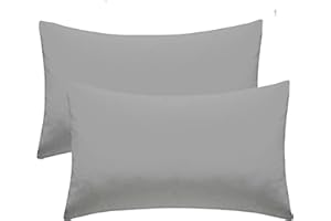 DN COLLECTION Pillow Cases 2 Pack Charcoal Pillow Covers 50X75CM Hotel Quality Microfiber (Charcoal, 2 Pillow Cases)