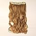 27 inches (68cm) Long Synthetic Clip in Hair Extension Weave One Piece 5 Clips Extensions 3/4 Full Head Women Clip on Hair Hairpieces Ginger Blonde-C48N