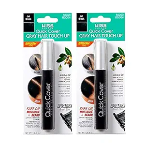 Kiss Quick Cover Brush-in Color Touch up [ Jet Black ] by KISS