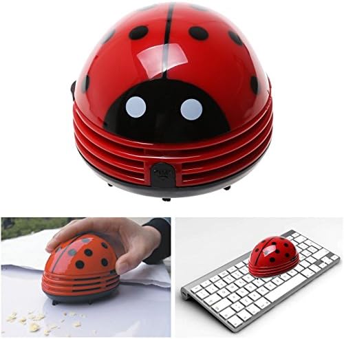 Electric Table Vacuum Cleaner Mini Dust Cleaner Red Ladybird