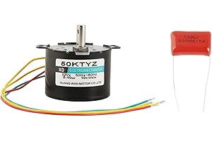 HILITAND AC 220V Moteur Synchrone d'Engrenage CW/CCW à Couple Réduit 5-50RPM 6-10W Moteur Synchrone d'Engrenage Miniature(10turns)